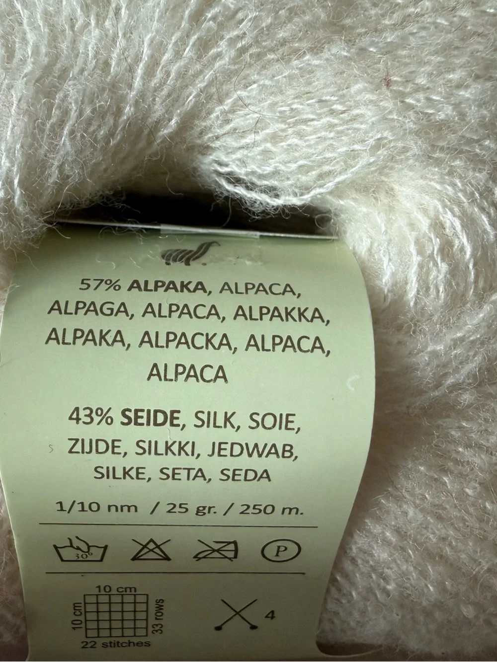 Josy by Bremont Soft Cream Lace-Weight Yarn - 4 Skeins Natural Off White/Cream